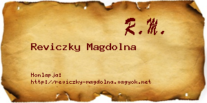 Reviczky Magdolna névjegykártya