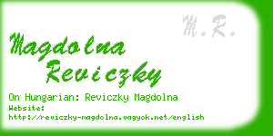 magdolna reviczky business card